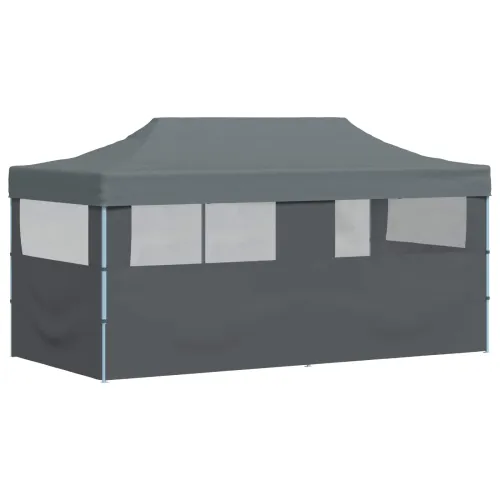 Šator za svadbe - šator za zabave 291 x 580 x 315 cm Antracit Oxford tkanina - Antracit s dvije bočne zidove Da Cijena