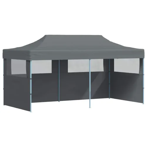 Šator za svadbe - šator za zabave 291 x 580 x 315 cm Antracit Oxford tkanina - Antracit s dvije bočne zidove Da Cijena