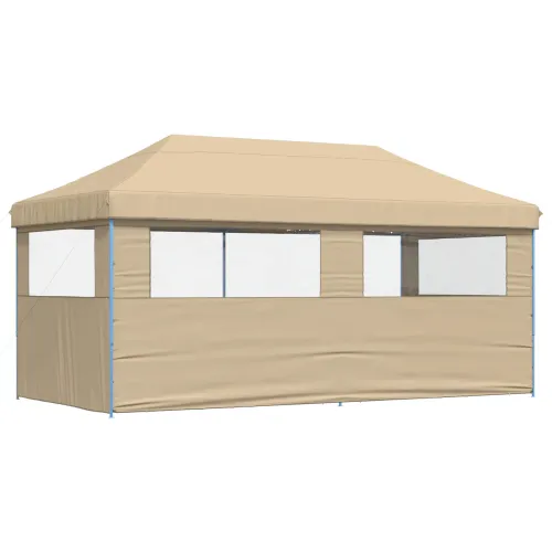 Šator za svadbe - šator za zabave 292 x 580 x 315 cm Bež Oxford tkanina - Bež s dvije bočne zidove Da Cijena