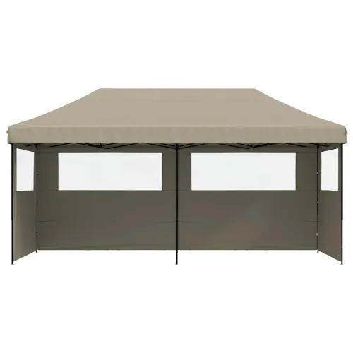 Šator za svadbe - šator za zabave 292 x 580 x 315 cm Sivosmeđa Oxford tkanina - Sivosmeđa s dvije bočne zidove Da Cijena