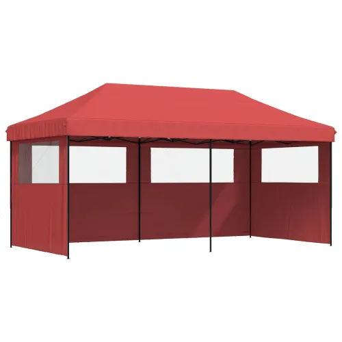Šator za svadbe - šator za zabave 292 x 580 x 315 cm Tamno crvena Oxford tkanina - Tamno crvena s dvije bočne zidove Da Cijena