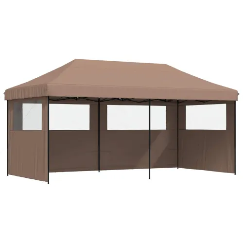 Šator za svadbe - šator za zabave 292 x 580 x 315 cm Smeđa Oxford tkanina - Smeđa s dvije bočne zidove Da Cijena