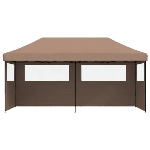 Šator za svadbe - šator za zabave 292 x 580 x 315 cm Smeđa Oxford tkanina - Smeđa s dvije bočne zidove Da Cijena