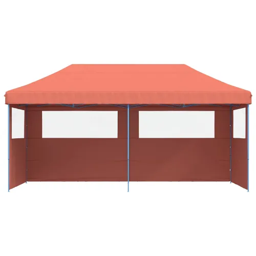 Šator za svadbe - šator za zabave 292 x 580 x 315 cm Terakota Oxford tkanina - Terakota s dvije bočne zidove Da Cijena
