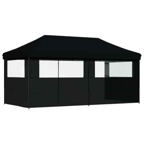 Šator za svadbe - šator za zabave 292 x 580 x 315 cm Crna Oxford tkanina - Crna s dvije bočne zidove Da Cijena
