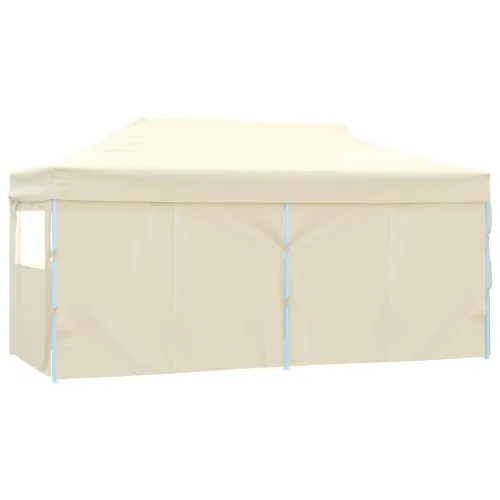 Šator za svadbe - šator za zabave 291 x 580 x 315 cm Krem Oxford tkanina - Krem s 4 bočna zida Da Cijena