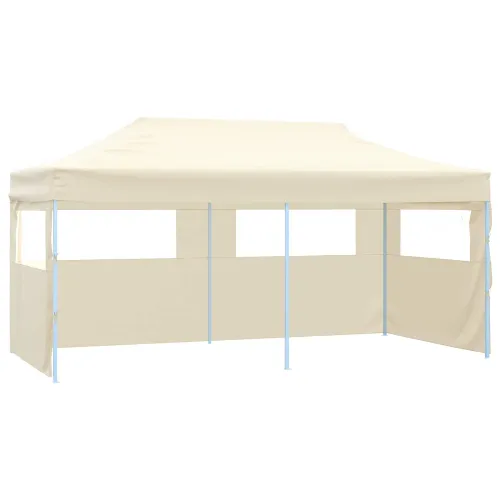 Šator za svadbe - šator za zabave 291 x 580 x 315 cm Krem Oxford tkanina - Krem s 4 bočna zida Da Cijena