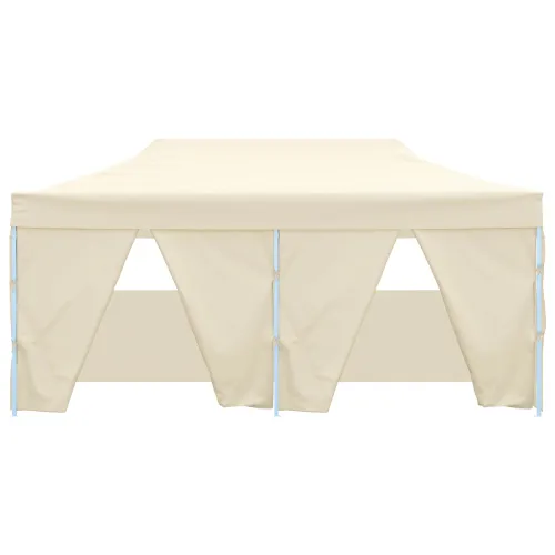 Šator za svadbe - šator za zabave 291 x 580 x 315 cm Krem Oxford tkanina - Krem s 4 bočna zida Da Cijena
