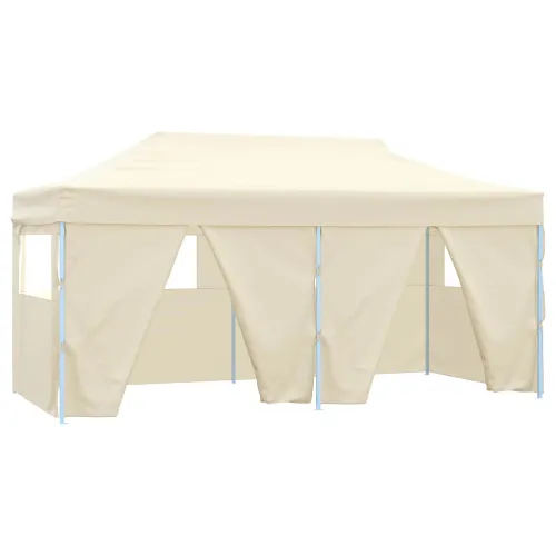 Šator za svadbe - šator za zabave 291 x 580 x 315 cm Krem Oxford tkanina - Krem s 4 bočna zida Da Cijena