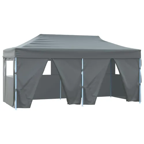 Šator za svadbe - šator za zabave 291 x 580 x 315 cm Antracit Oxford tkanina - Antracit s 4 bočna zida Da Cijena