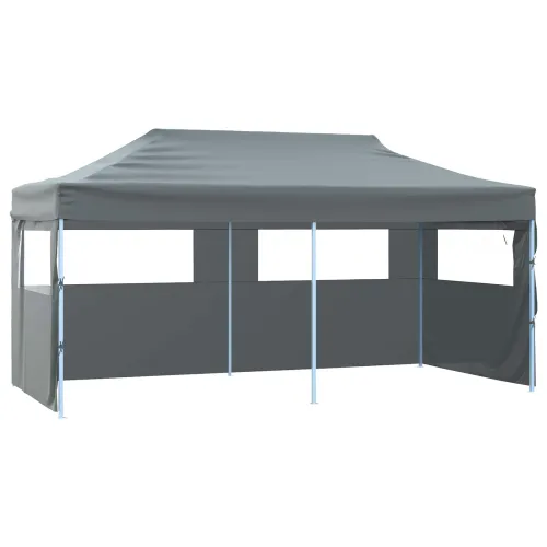 Šator za svadbe - šator za zabave 291 x 580 x 315 cm Antracit Oxford tkanina - Antracit s 4 bočna zida Da Cijena