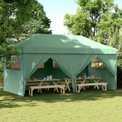 Šator za svadbe - šator za zabave 292 x 580 x 315 cm Zelena Oxford tkanina - Zelena s 4 bočna zida Da Cijena