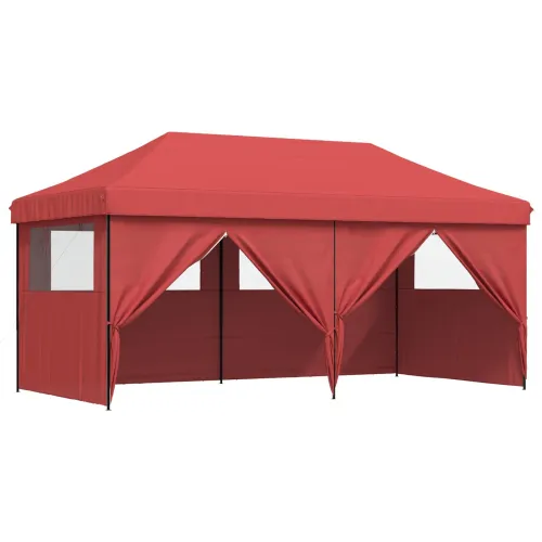 Šator za svadbe - šator za zabave 292 x 580 x 315 cm Tamno crvena Oxford tkanina - Tamno crvena s 4 bočna zida Da Cijena