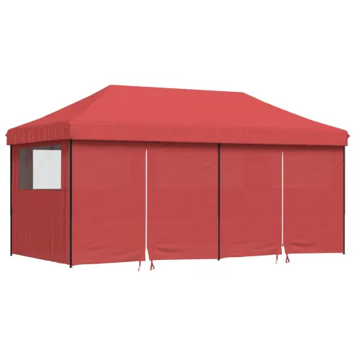 Šator za svadbe - šator za zabave 292 x 580 x 315 cm Tamno crvena Oxford tkanina - Tamno crvena s 4 bočna zida Da Cijena