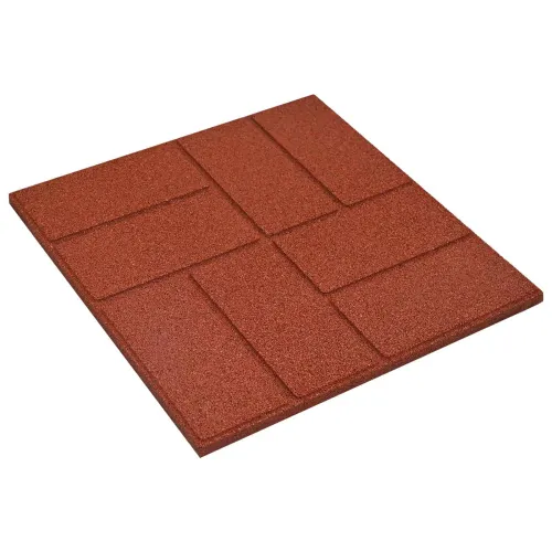 Kamen za hodanje 6 kom. Crvena 40,5 x 40,5 x 2 cm Guma - Crvena Cijena