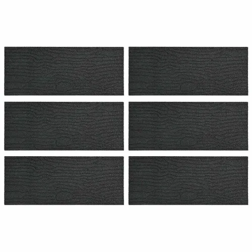 Kamen za hodanje 6 kom. Crna 60,5 x 25 x 2 cm Guma - Crna Cijena