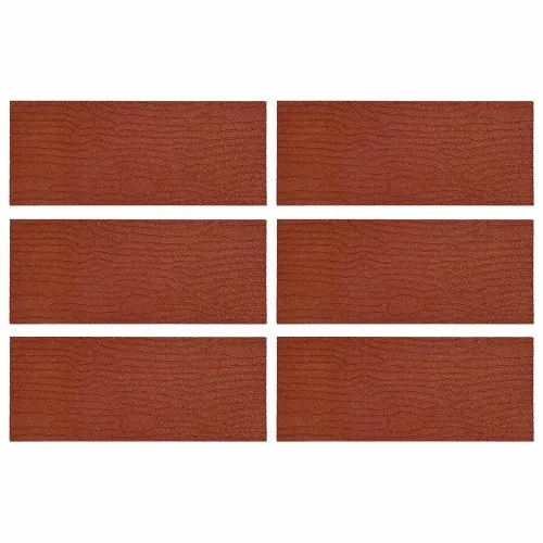 Kamen za hodanje 6 kom. Crvena 60,5 x 25 x 2 cm Guma - Crvena Cijena