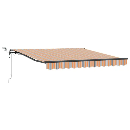 Povlačiva tenda Šareni 350 x 250 cm Poliester - Narančasto/sivo/plavo/bijelo 350 x 250 cm s antracitnim okvirom Cijena