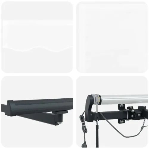 Povlačiva tenda Bijela 350 x 250 cm Poliester - Bijela 350 x 250 cm s antracitnim okvirom Cijena