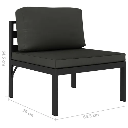 3-dijelna vrtna garnitura s jastucima aluminijska antracit - 2x kutna + srednja Cijena