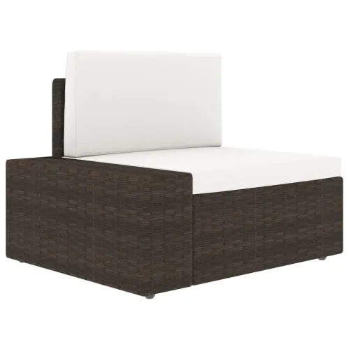 Modularni dvosjed od poliratana smeđi - Smeđa 1 Kutna sofa (lijevi naslon za ruku) + kutna sofa (desni naslon za ruku) Cijena