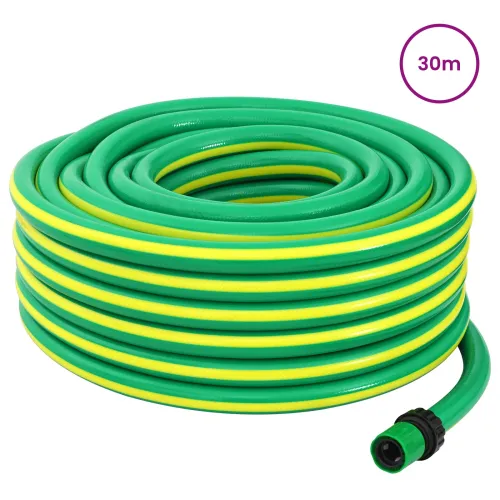 Vrtno crijevo 5-slojno Zelena i žuta 3/4’’ 30 m PVC - 30 m (3/4 inča) s dodacima Cijena