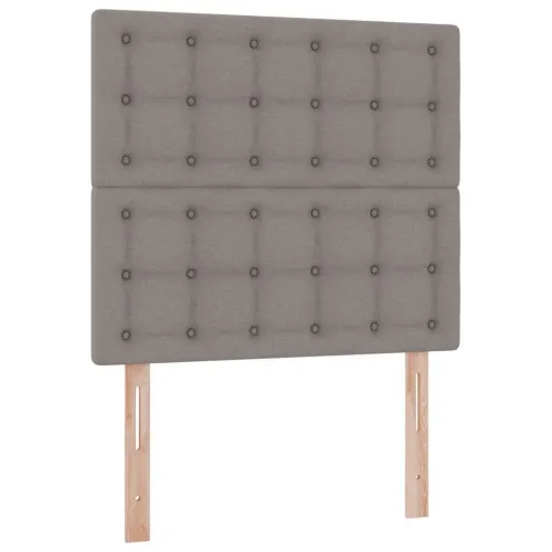LED krevet za pohranu s madracem Sivosmeđa 90 x 190 cm Tkanina - Sivosmeđa 90 x 190 cm Gumbi Cijena