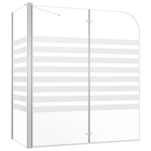 Tuš kabina 120 x 68 x 130 cm od kaljenog stakla prugasta - Bijela Pruga Bijela Pruga Cijena