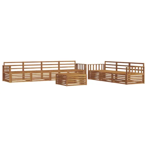 Set vanjskih sofa 8 kom. Prirodna Čvrsto drvo akacije - Prirodna Okomite letvice Cijena
