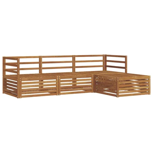 Set vanjskih sofa 4 kom. Prirodna Čvrsto drvo akacije - Prirodna vodoravne letvice Cijena