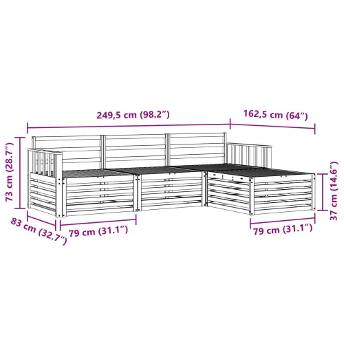 Set vanjskih sofa 4 kom. Prirodna Čvrsto drvo akacije - Prirodna Okomite letvice Cijena