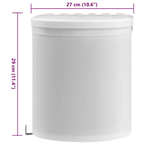 Ugradbena kuhinjska kanta za smeće plastična 8 L - Bijela 27 x 29 cm Cijena