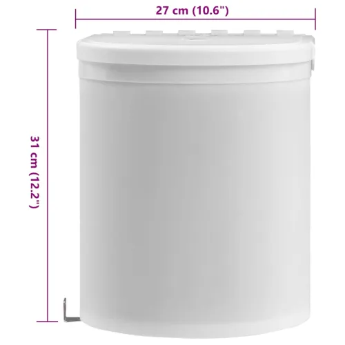 Ugradbena kuhinjska kanta za smeće plastična 12 L - Bijela 27 x 31 cm Cijena