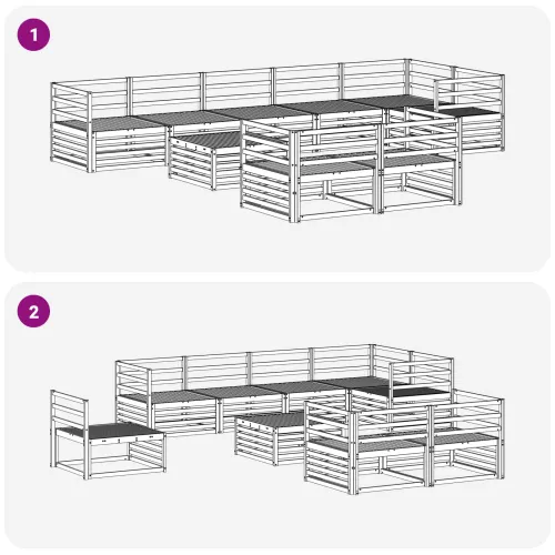 Set vanjskih sofa 9 kom. Prirodna Čvrsto drvo akacije - Prirodna vodoravne letvice Cijena