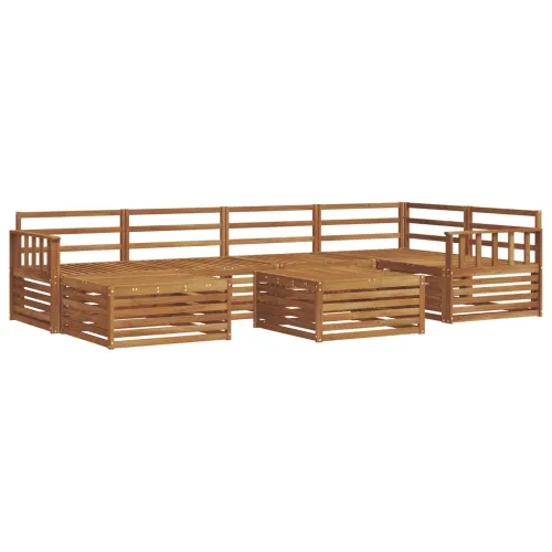 Set vanjskih sofa 7 kom. Prirodna Čvrsto drvo akacije - Prirodna Okomite letvice Cijena