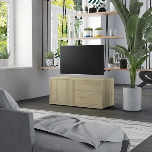 TV ormarić boja hrasta sonome 80 x 34 x 36 cm konstruirano drvo - sonoma hrast 1 Cijena