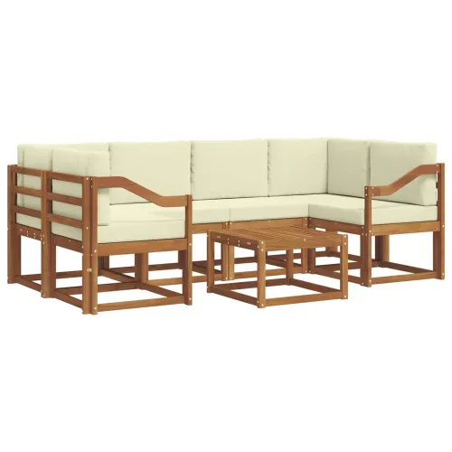 Set vanjskih sofa 7 kom. Prirodna i krem - Prirodna boja i krem Nagnuto Cijena