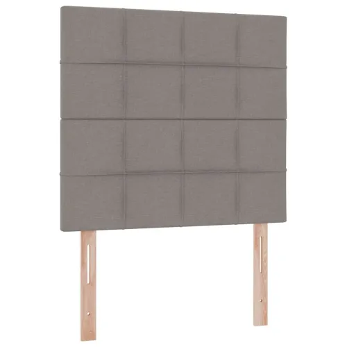 LED krevet za pohranu s madracem Sivosmeđa 90 x 190 cm Tkanina - Sivosmeđa 90 x 190 cm Blok sa kvadratićima Cijena