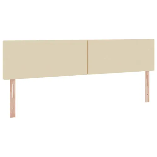 LED krevet za pohranu s madracem Krema 200 x 200 cm Tkanina - Krem 200 x 200 cm Gladak dizajn Cijena