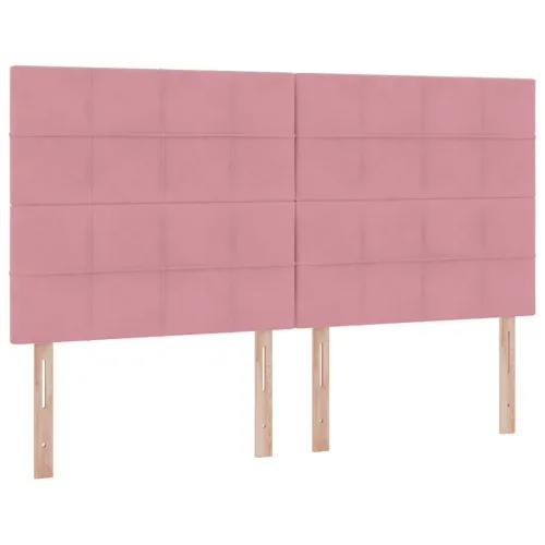 Krevet s madracem i skladištem Ružičasta 160 x 200 cm Baršun - Ružičasta 160 x 200 cm Blok sa kvadratićima Cijena