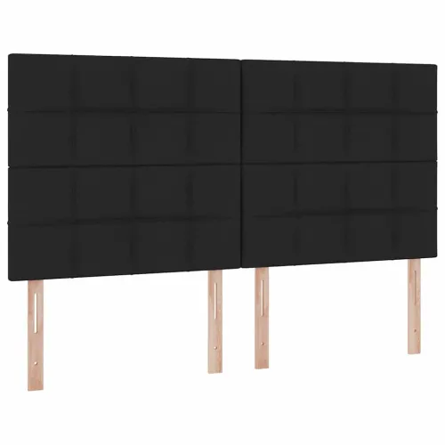 LED krevet za pohranu s madracem Crna 160 x 200 cm Tkanina - Crna 160 x 200 cm Blok sa kvadratićima Cijena