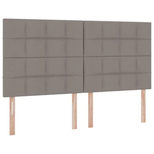 LED krevet za pohranu s madracem Sivosmeđa 160 x 200 cm Tkanina - Sivosmeđa 160 x 200 cm Blok sa kvadratićima Cijena