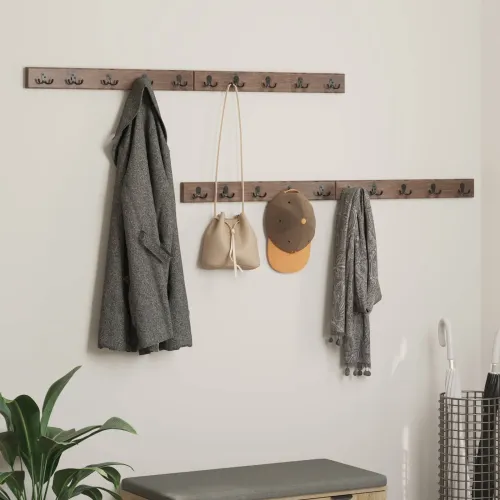 Vješalica Smeđa 60 x 7 x 8 cm Čvrsto drvo iz reciklaže Cijena