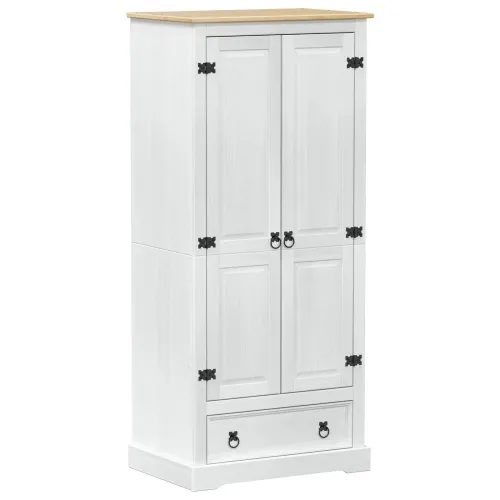 Ormari s ladicama Bijelo 76 x 50 x 170 cm Čvrsto borovo drvo - Bijelo Cijena
