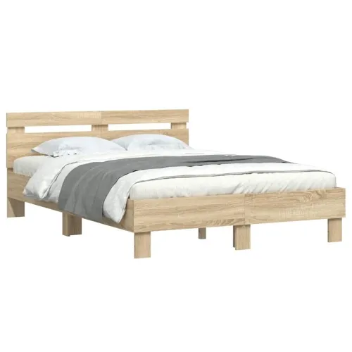 Okvir za krevet Sonoma 137 x 190 cm Konstruirano drvo - sonoma hrast Puni Cijena