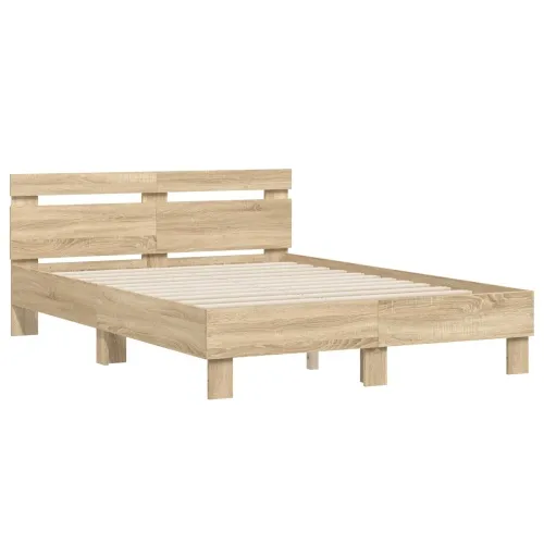 Okvir za krevet Sonoma 137 x 190 cm Konstruirano drvo - sonoma hrast Puni Cijena