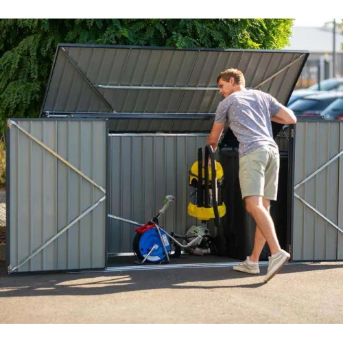 Westman - Metalno spremište za kante za smeće / spremište za alat i bickle - 100x235x131 cm - BRANDED IN GERMANY Cijena