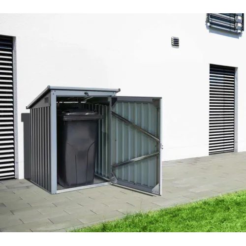 Westmann - Metalno spremište za kantu za smeće | Antracit | 101x104x134 cm - BRANDED IN GERMANY Cijena