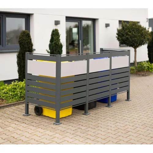 Westmann spremište za 3 kante za smeće Planum | 3 x 240L | Antracit | 250x90x120 cm - BRANDED IN GERMANY  Cijena