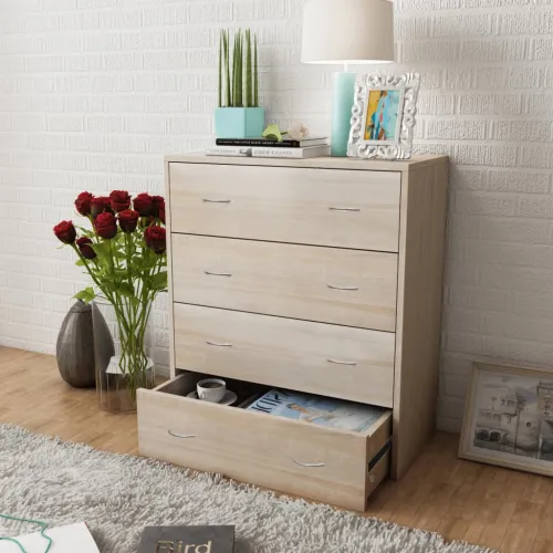 Komoda s 4 ladice 60 x 30,5 x 71 cm boja hrasta - Boja hrasta 1 Boja hrasta Cijena